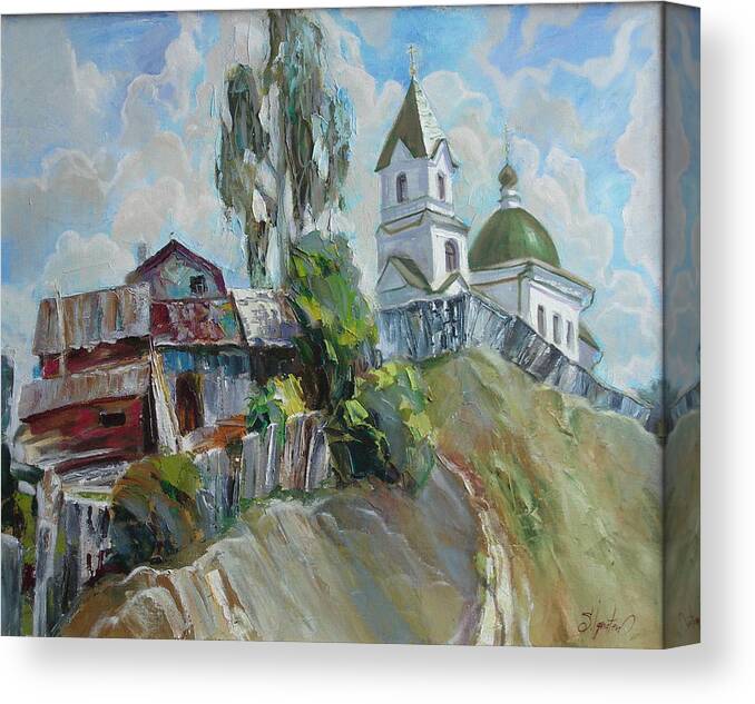 Oil Canvas Print featuring the painting The Old and New by Sergey Ignatenko
