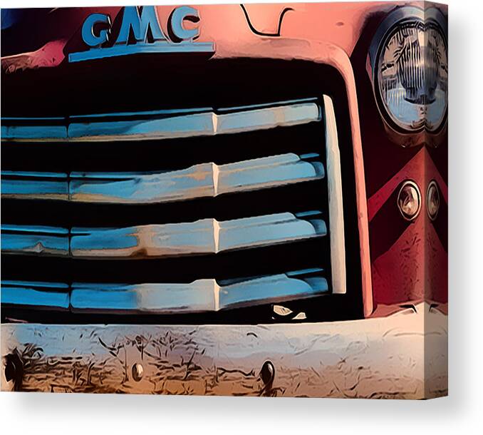 Truck Canvas Print featuring the photograph The Old GMC at Pilar by Terry Fiala