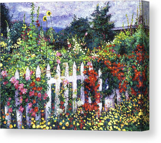 Gardens Canvas Print featuring the painting The Painter's Palette Garden by David Lloyd Glover
