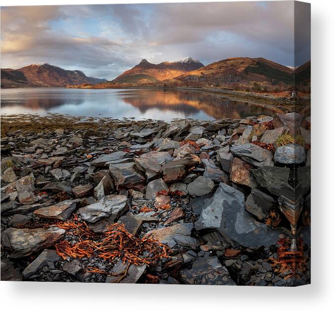 Pap Of Glencoe Canvas Print featuring the photograph The Pap Of Glencoe, Loch Leven, Panorama by Anita Nicholson