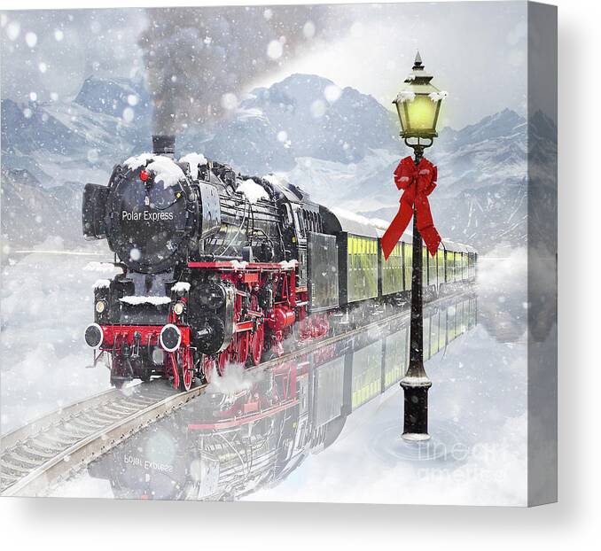Train Canvas Print featuring the photograph The Polar Express by Juli Scalzi