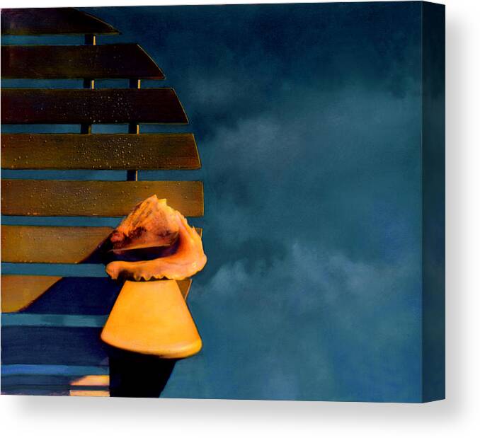 Joe Hoover Canvas Print featuring the photograph The Shell and The Storm by Joe Hoover