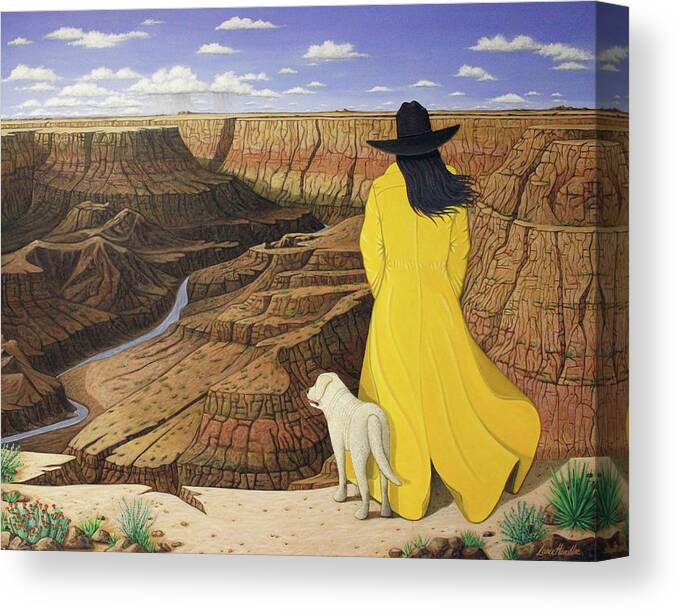 Grand Canyon Canvas Print featuring the painting The View by Lance Headlee