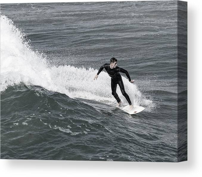 Surfer Canvas Print featuring the photograph The Wave by Jessica Levant