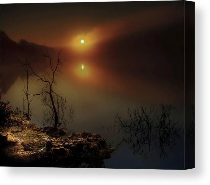 Landscape Canvas Print featuring the photograph There be dragons here by Ron McGinnis