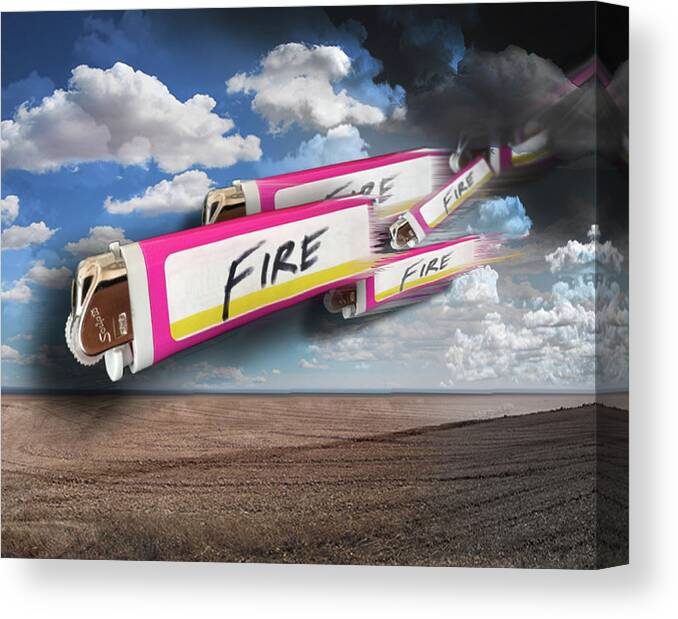 Mighty Sight Studio Canvas Print featuring the digital art Too Lazy for Friction by Steve Sperry