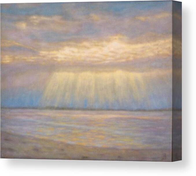 Seascape Canvas Print featuring the painting Tranquility by Joe Bergholm