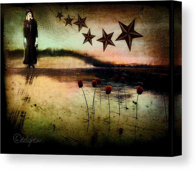 Woman Canvas Print featuring the digital art Twilight by Delight Worthyn