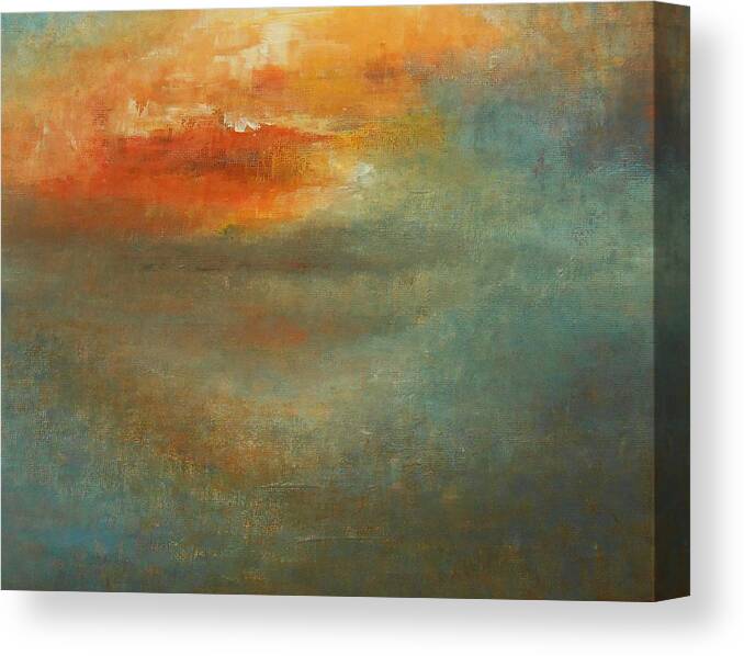 Abstract Canvas Print featuring the painting Twin Flame by Jane See
