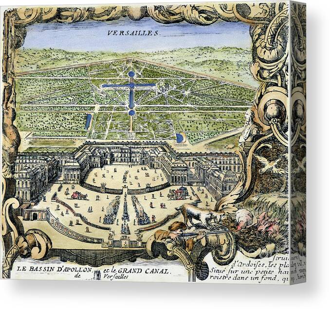 1766 Canvas Print featuring the photograph Versailles, 1766 by Granger