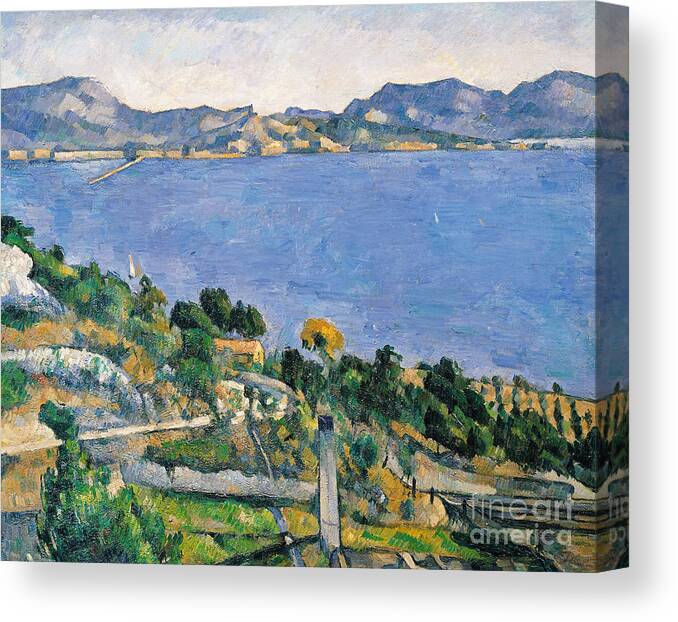 Estaque Canvas Print featuring the painting View of the Bay of Marseilles by Paul Cezanne