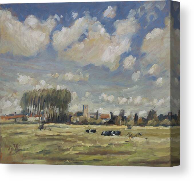 Dorset Canvas Print featuring the painting View on Wareham Dorset UK by Nop Briex
