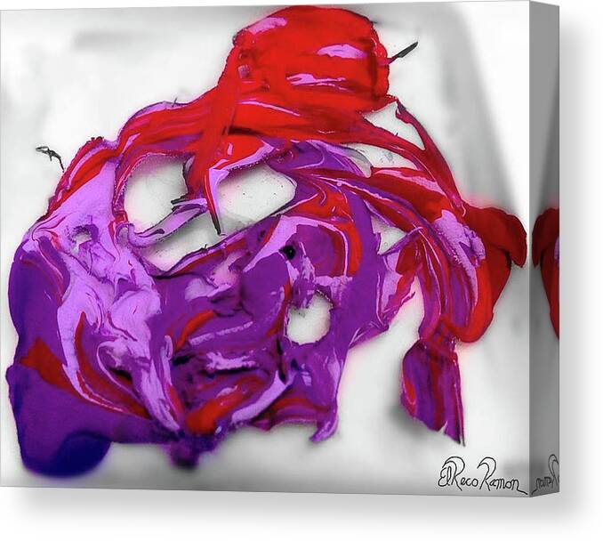 Love Canvas Print featuring the painting VII by ElReco Ramon