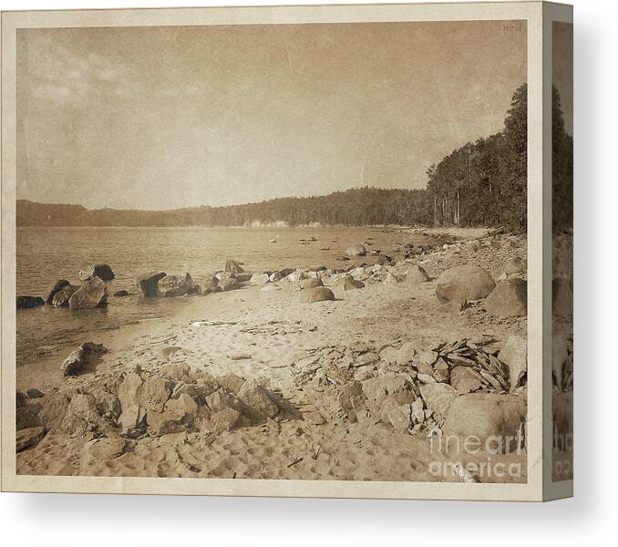 Michigan Canvas Print featuring the photograph Vintage Lake Superior by Phil Perkins