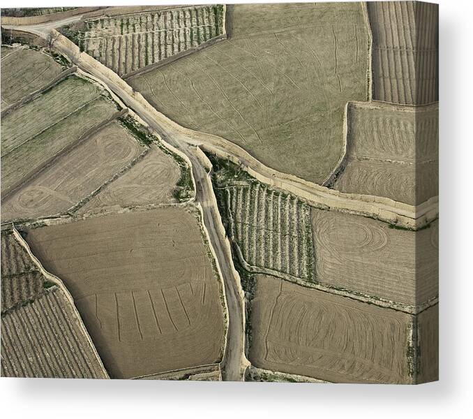 Afghanistan Canvas Print featuring the photograph Walled Fields near Bagram by Tim Grams