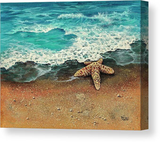 Seascape Canvas Print featuring the painting Washed Ashore by Darice Machel McGuire