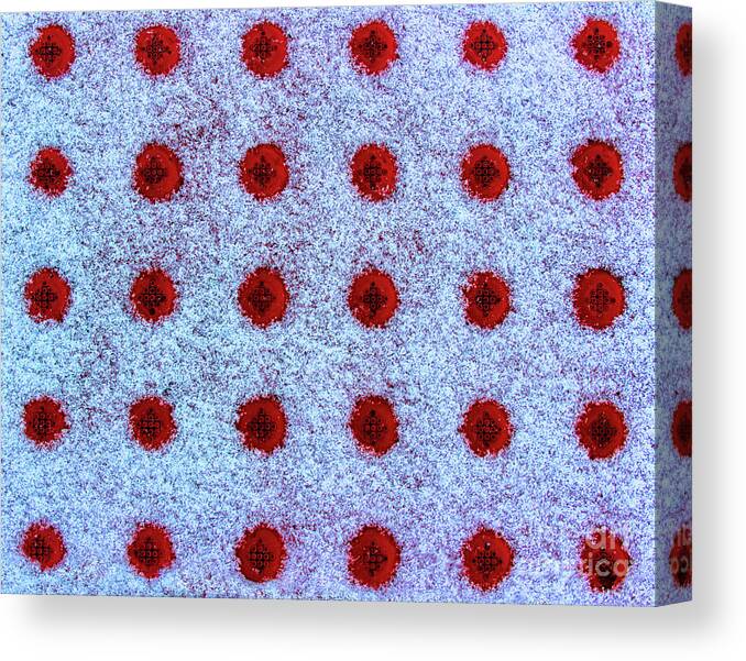 Abstract Canvas Print featuring the photograph Watch Your Step Bright by Karen Adams