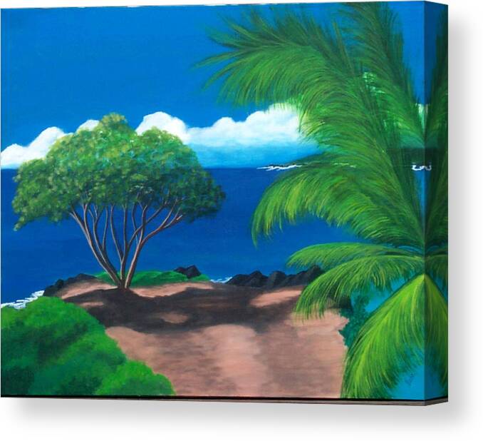 Water Canvas Print featuring the painting Water's Edge by Nancy Nuce