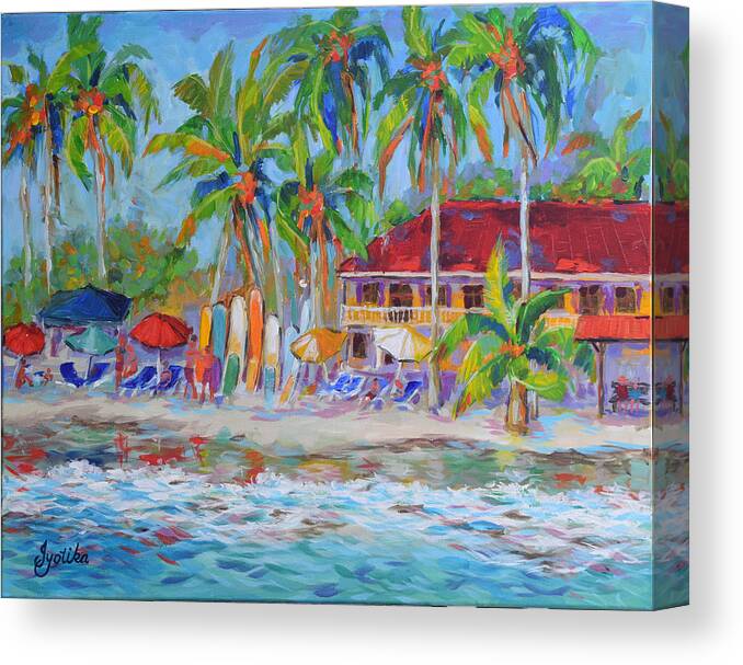 Tropical Canvas Print featuring the painting Weekend Escape by Jyotika Shroff
