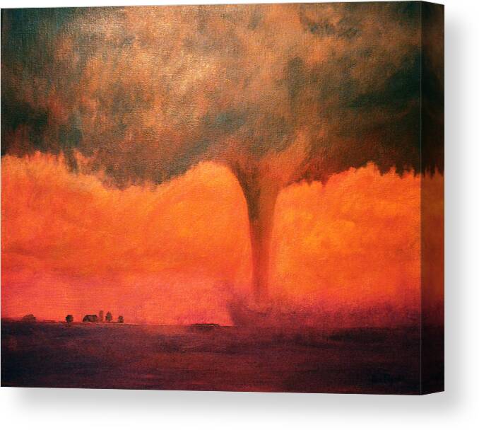 Tornado Canvas Print featuring the painting Inferno Tornado by Ken Figurski