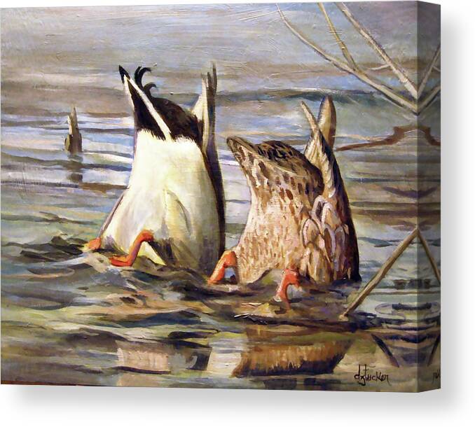 Nature Canvas Print featuring the painting What's Up by Donna Tucker