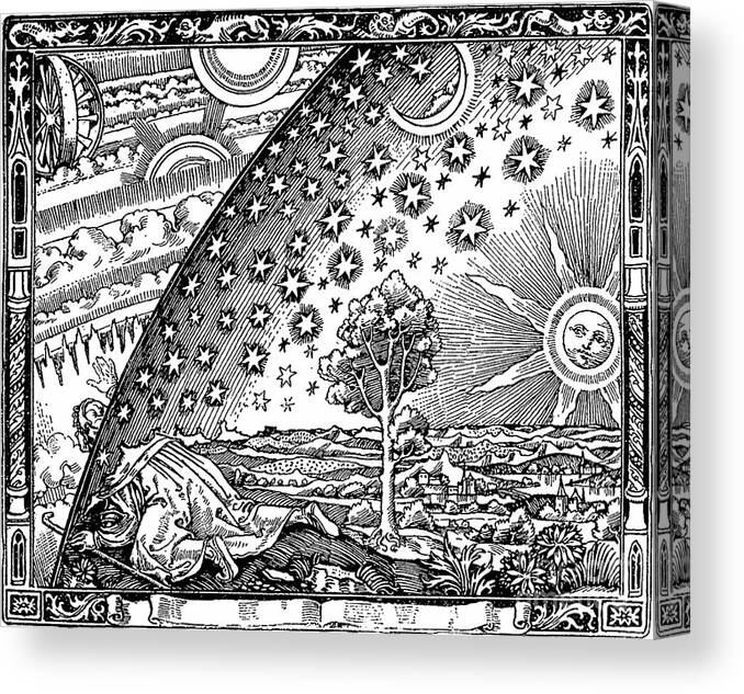 Art Canvas Print featuring the photograph Where Heaven And Earth Meet 1888 by Science Source