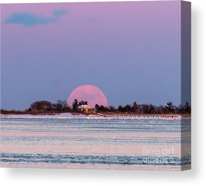 Cottage Canvas Print featuring the photograph Wolf Moon by Sean Mills
