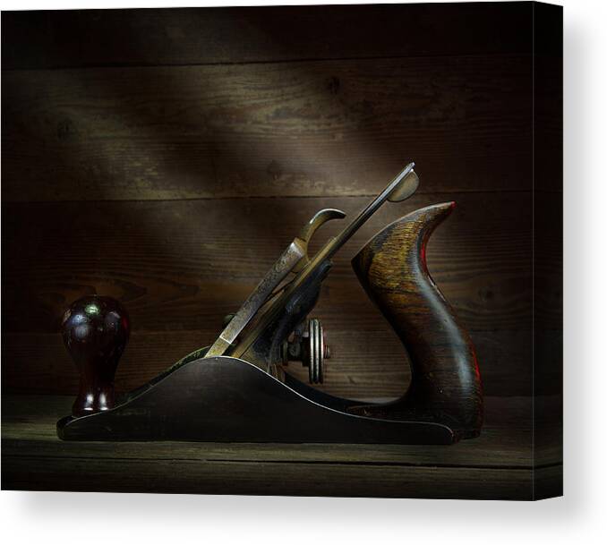 Colour Canvas Print featuring the photograph Woodworking Plane by Ian Barber
