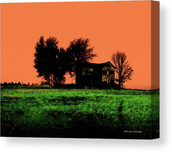 Farm House Canvas Print featuring the photograph Worn House by Coke Mattingly