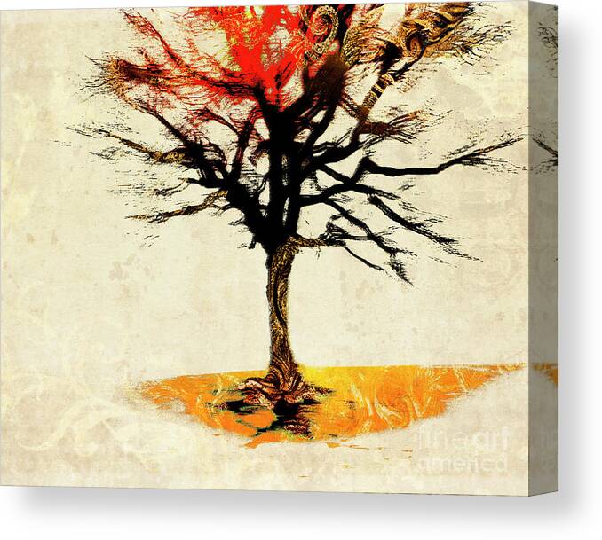 Nag004899 Canvas Print featuring the digital art Yesterday's Sunset by Edmund Nagele FRPS