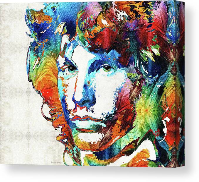 Jim Morrison Canvas Print featuring the painting You Are Free - Jim Morrison Tribute by Sharon Cummings