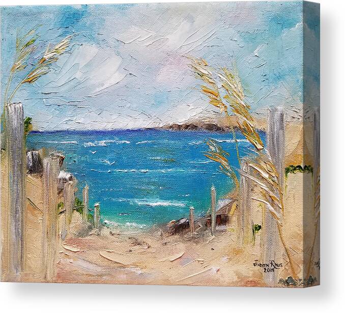 Beach Canvas Print featuring the painting You Know the Way by Judith Rhue