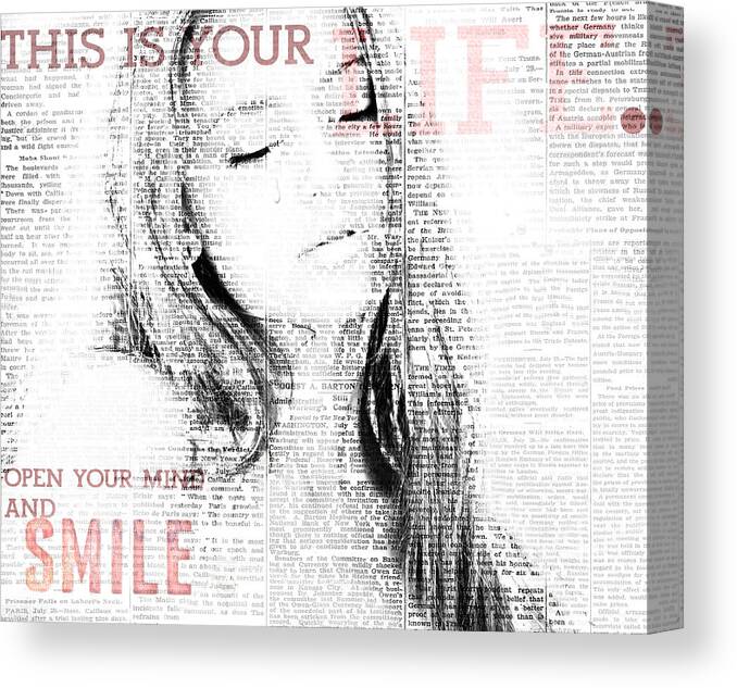 Mixed Media Canvas Print featuring the photograph Your Life by Jacky Gerritsen
