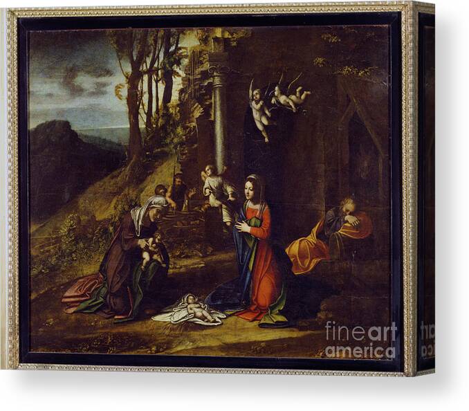 Art Canvas Print featuring the painting Adoration Of The Christ Child by Correggio