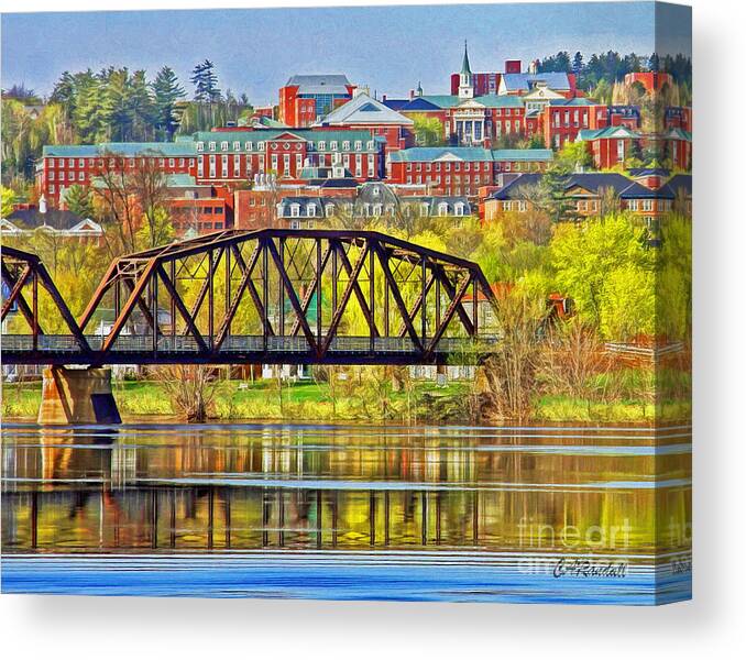 Campus Canvas Print featuring the photograph Campus In Spring by Carol Randall