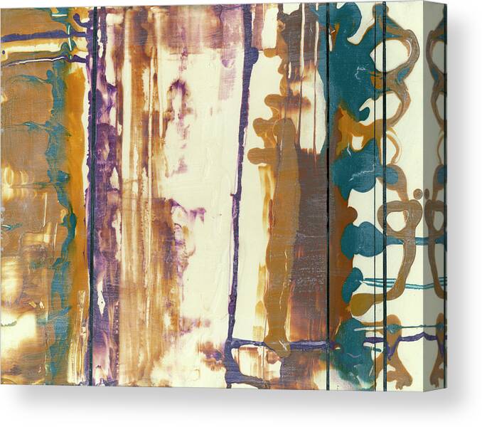 Contemporary Canvas Print featuring the painting Fluid Connection II #1 by Jennifer Goldberger