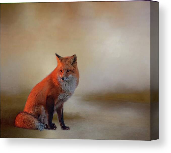 Fox Canvas Print featuring the photograph Foxy by Cathy Kovarik