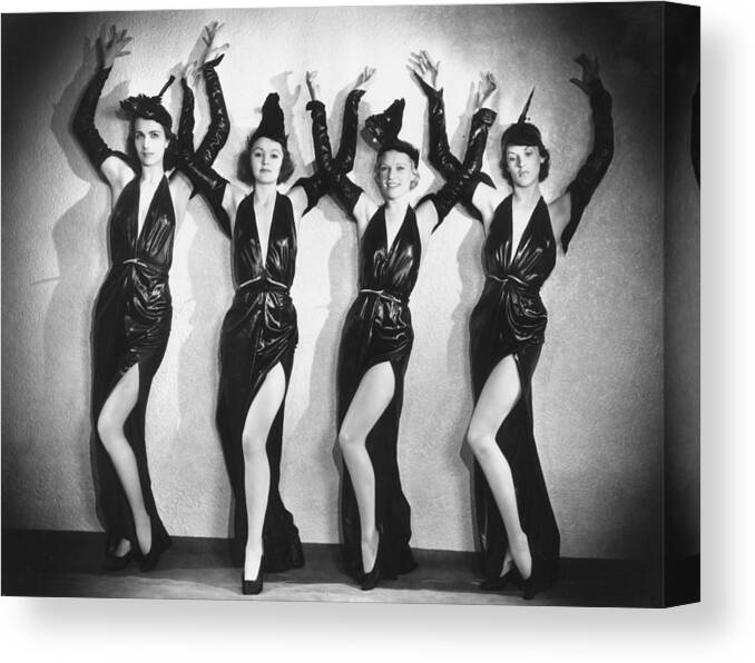 Leather Dress Canvas Print featuring the photograph Leather Dancers #1 by Sasha