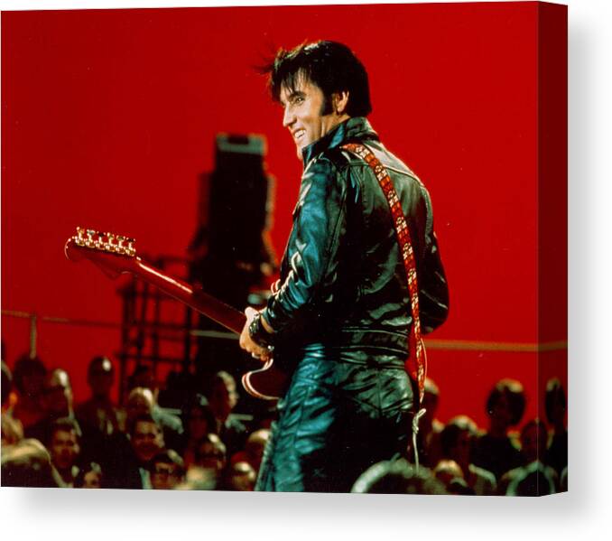 Elvis Presley Canvas Print featuring the photograph Rock And Roll Musician Elvis Presley by Michael Ochs Archives