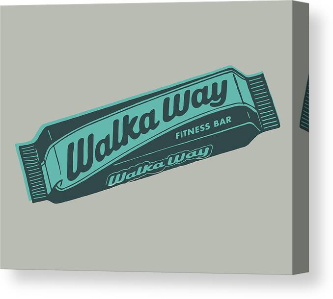 Brand Canvas Print featuring the drawing Walka Way Candy Bar #1 by CSA Images