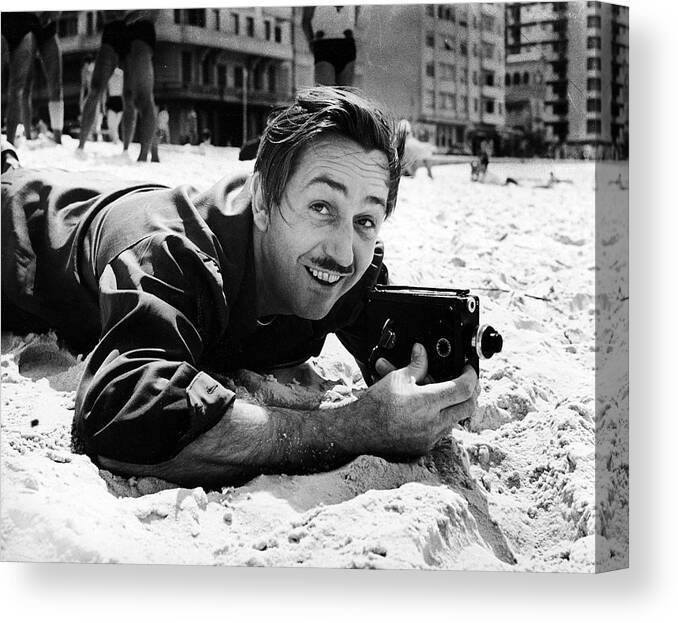 10/26/05 Canvas Print featuring the photograph Walt Disney On Copacabana Beach #1 by Hart Preston