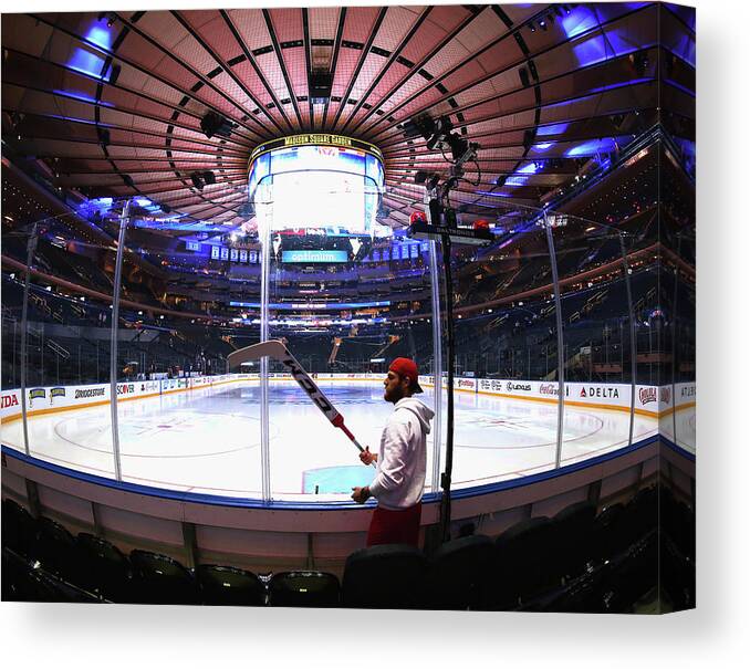 Playoffs Canvas Print featuring the photograph Washington Capitals V New York Rangers #10 by Bruce Bennett