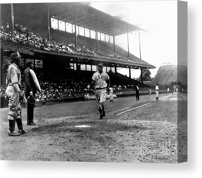 Scoring Canvas Print featuring the photograph National Baseball Hall Of Fame Library by National Baseball Hall Of Fame Library