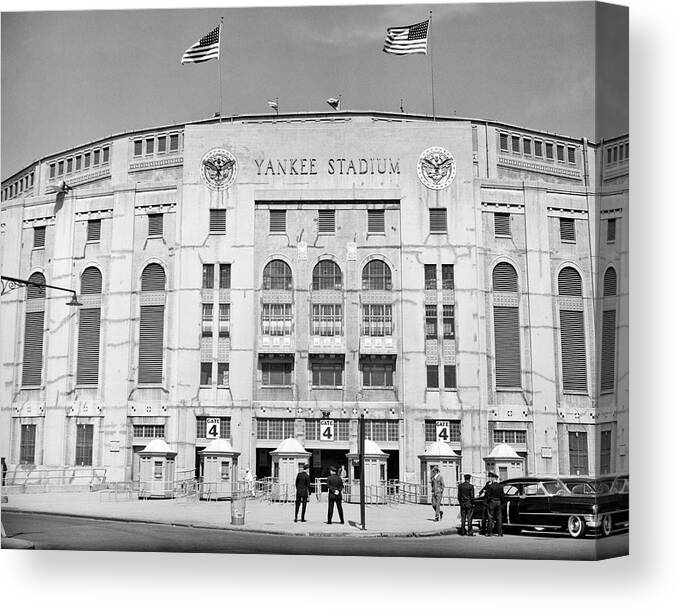Photograph Canvas Print featuring the painting 1950s Original 1923 Yankee Stadium by Vintage Images