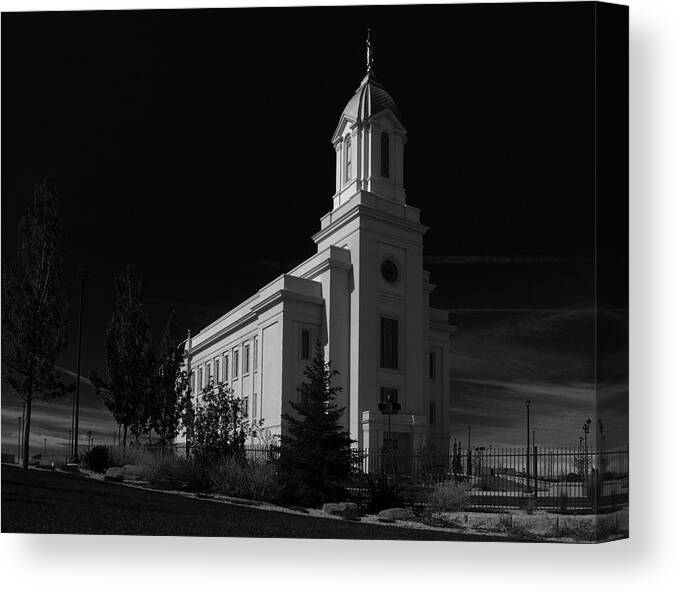 Temple Canvas Print featuring the photograph Cedar City Temple #2 by Nathan Abbott