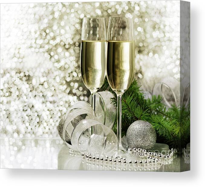 Champagne Canvas Print featuring the photograph Champagne #2 by Jelena Jovanovic