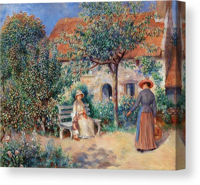 Impressionism Canvas Print featuring the painting In Brittany by Pierre-auguste Renoir