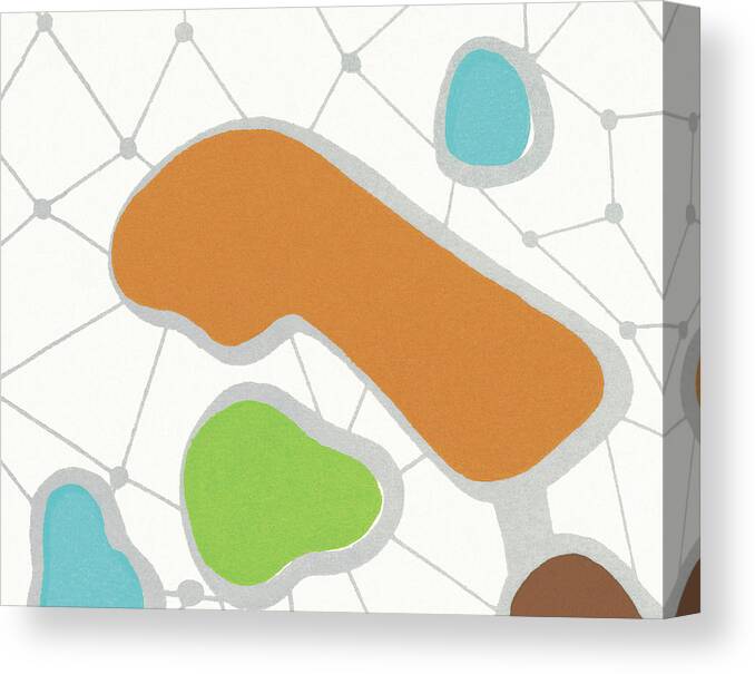 Abstract Canvas Print featuring the drawing Abstract Pattern by CSA Images