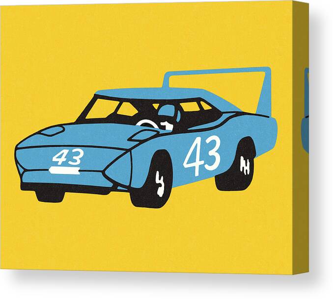 Auto Canvas Print featuring the drawing Race Car #3 by CSA Images