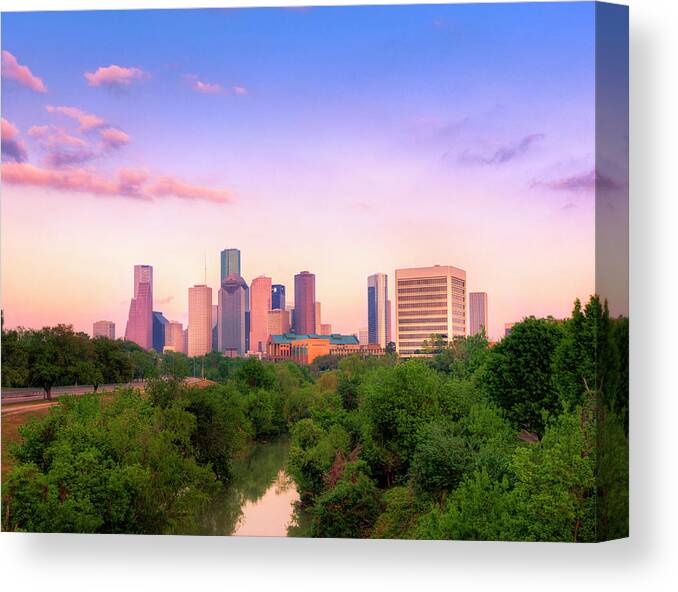 Scenics Canvas Print featuring the photograph Houston Downtown #4 by Lightkey